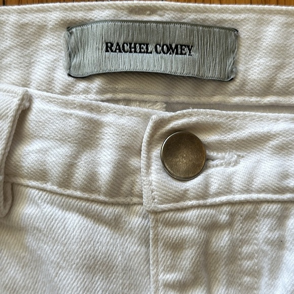 Rachel Comey 4 white raw edge jeans good pre owned condition zip fly distressed - Picture 2 of 5